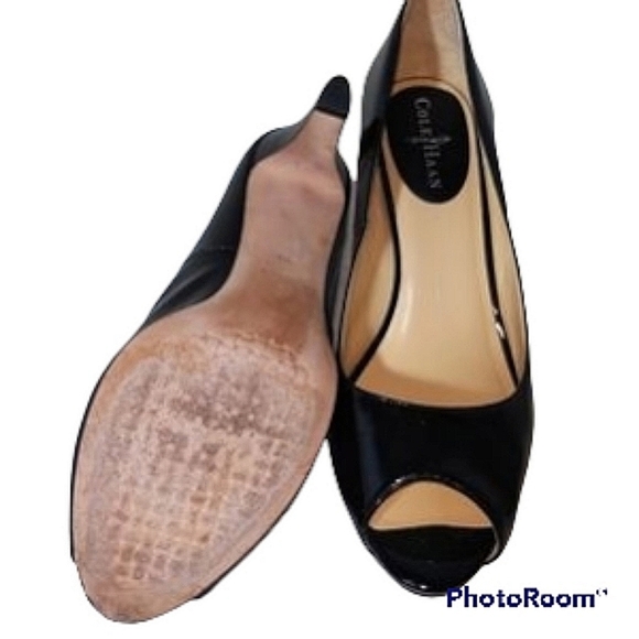 Cole Haan peep toe heels - Picture 7 of 10